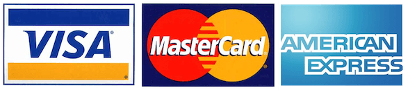 Visa Mastercard or Amex